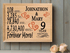 9th Anniversary Gift - Personalized Wood Plaque for Husband, Wife or Couple - 9 Year