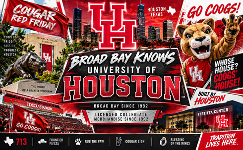 Personalized Houston Cougars Family Name Sign