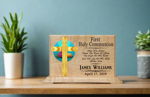 First Communion Gift Plaque Personalized 1st Holy Communion Gift Idea for Boys or Girls