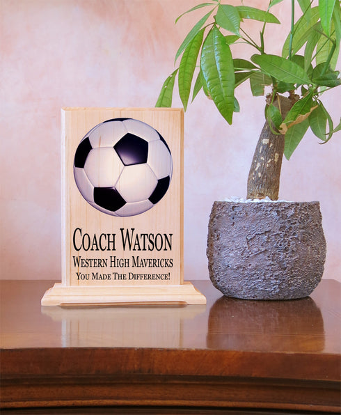 Custom Coach Gift Plaque Signable Basketball Football Soccer Softball Volleyball And More