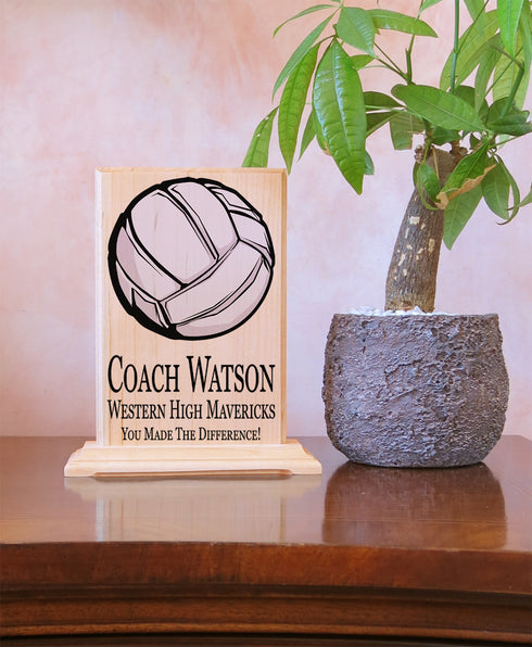 Custom Coach Gift Plaque Signable Basketball Football Soccer Softball Volleyball And More