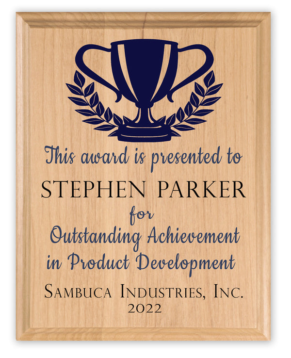 Custom Plaque Trophy Design Appreciation Gift Sign For Employee, Boss, Coworker - Solid Wood