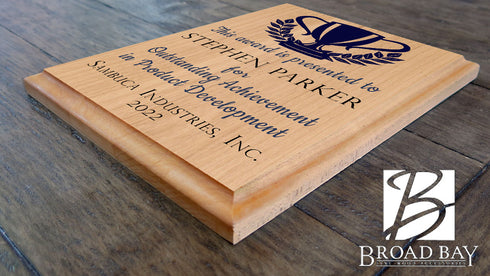 Custom Plaque Trophy Design Appreciation Gift Sign For Employee, Boss, Coworker - Solid Wood