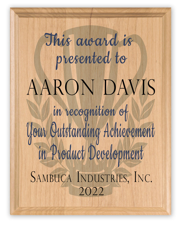 Custom Plaque Outstanding Achievement Appreciation Gift Sign For Employee, Boss, Coworker - Solid Wood