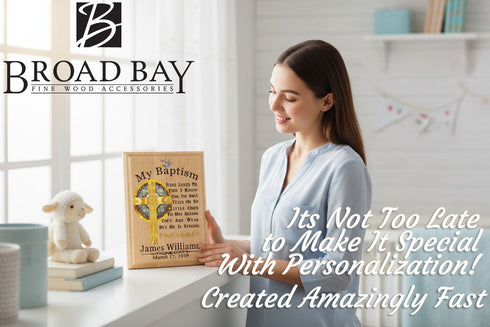 Personalized Baptism Gift Plaque - Custom Wood Keepsake