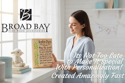 Baptism Gift Plaque - May The Lord Bless & Keep You - Personalized Wood