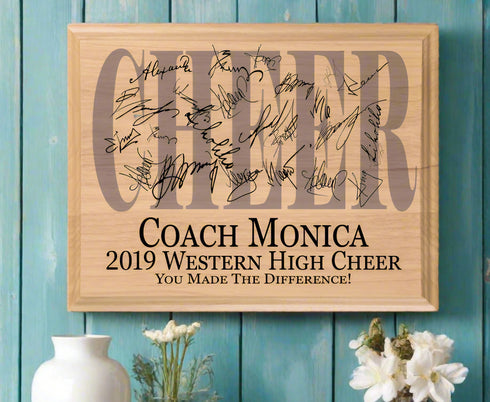 Cheer Coach Gift Plaque For Great Cheerleading Team Coaches