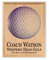 Golf Coach Gift Plaque - Personalized Signable Custom Wood Award