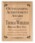 Outstanding Achievement Plaque Custom Professional Appreciation Gift Sign For Employee, Coworker, Boss - Solid Wood