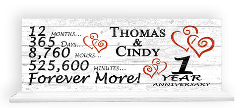Personalized Anniversary Gift Sign By Year