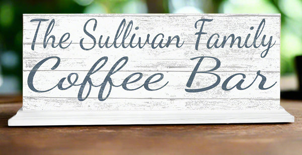 Coffee Bar Sign Personalized Custom Name