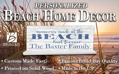 Personalized Beach Home Sign With Family Name