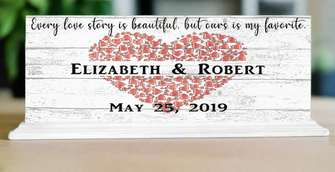 Anniversary or Wedding Gift With Custom Names and Date