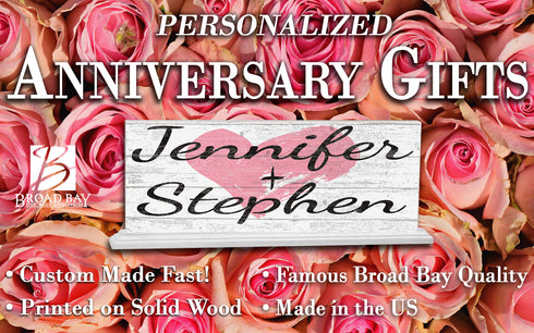 Personalized Anniversary Gift or Wedding Gift With Names Custom Sign
