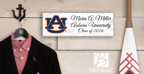 Auburn University Class Year Plaque With Name - Personalized for Student, Alumni or Graduation Gift