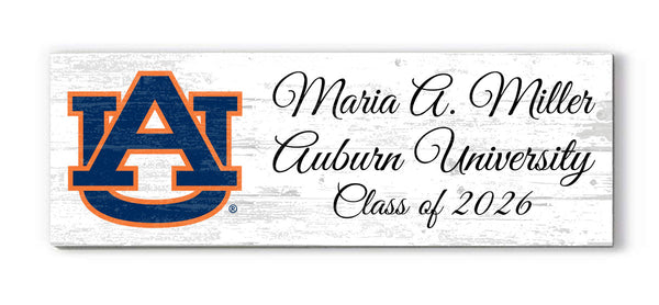 Auburn University Class Year Plaque With Name - Personalized for Student, Alumni or Graduation Gift