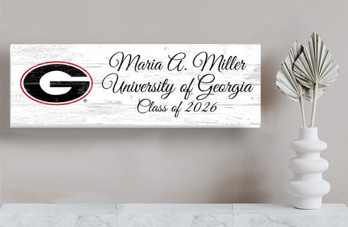 University of Georgia Class Year Plaque With Name – Personalized for Student, Alumni or Graduation Gift