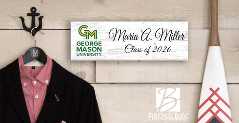 George Mason University Class Year Plaque With Name – Personalized for Student, Alumni or Graduation Gift
