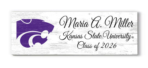 Kansas State University Class Year Plaque With Name – Personalized for Student, Alumni or Graduation Gift