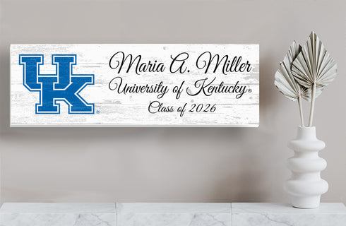 University of Kentucky Class Year Plaque With Name – Personalized for Student, Alumni or Graduation Gift