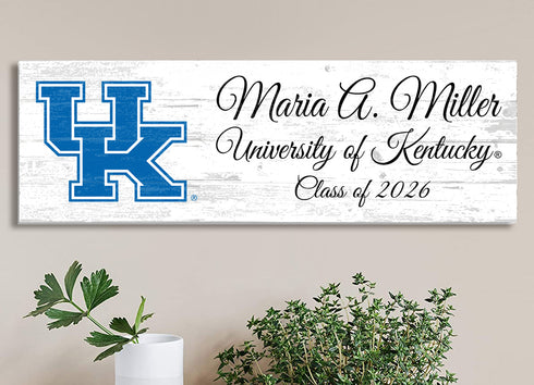 University of Kentucky Class Year Plaque With Name – Personalized for Student, Alumni or Graduation Gift