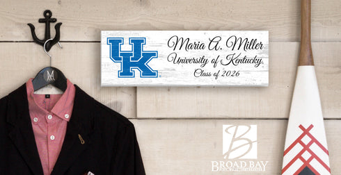 University of Kentucky Class Year Plaque With Name – Personalized for Student, Alumni or Graduation Gift