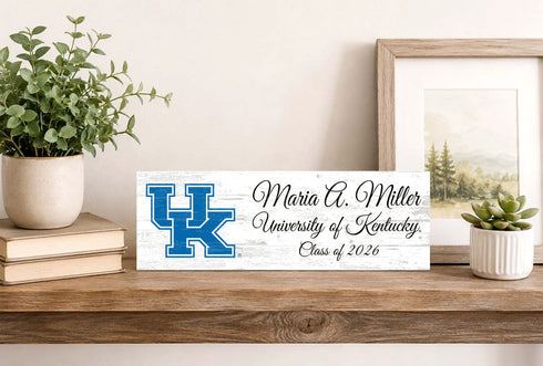 University of Kentucky Class Year Plaque With Name – Personalized for Student, Alumni or Graduation Gift