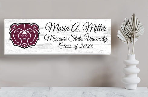 Missouri State University Class Year Plaque With Name – Personalized for Student, Alumni or Graduation Gift