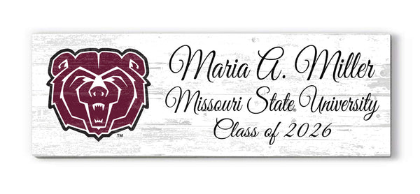 Missouri State University Class Year Plaque With Name – Personalized for Student, Alumni or Graduation Gift