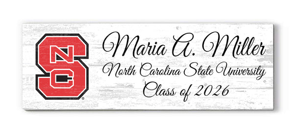 North Carolina State University Class Year Plaque With Name – Personalized for Student, Alumni or Graduation Gift