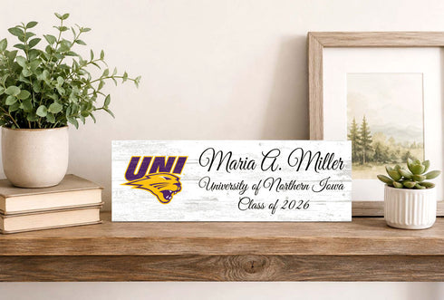 Personalized Northern Iowa Class Year Plaque – UNI Alumni or Graduation Gift
