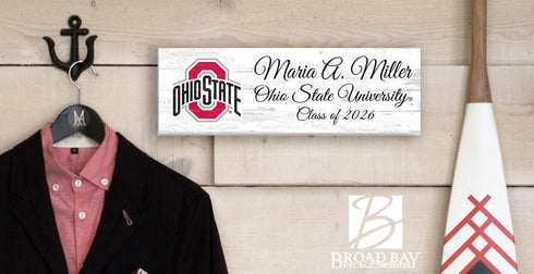 Ohio State University Class Year Plaque With Name – Personalized for Student, Alumni or Graduation Gift