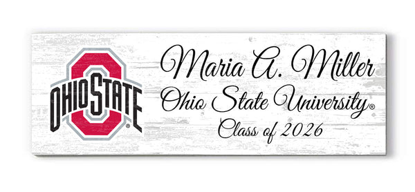 Ohio State University Class Year Plaque With Name – Personalized for Student, Alumni or Graduation Gift