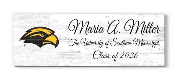 Personalized Southern Miss Class Year Plaque - Alumni or Graduation Gift