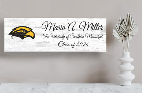 Personalized Southern Miss Class Year Plaque - Alumni or Graduation Gift