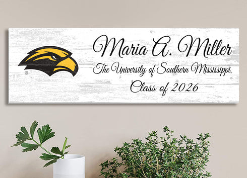 Personalized Southern Miss Class Year Plaque - Alumni or Graduation Gift