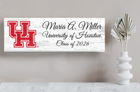 University of Houston Class Year Plaque With Name – Personalized for Student, Alumni or Graduation Gift
