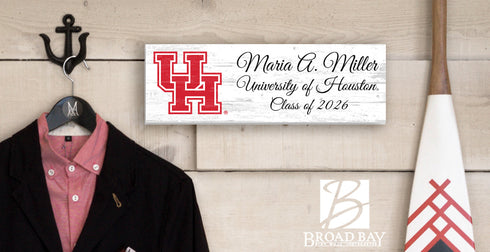 University of Houston Class Year Plaque With Name – Personalized for Student, Alumni or Graduation Gift