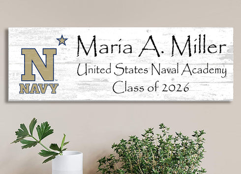 United States Naval Academy Class Year Plaque With Name – Personalized for Midshipman or Alumni Gift
