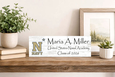 United States Naval Academy Class Year Plaque With Name – Personalized for Midshipman or Alumni Gift