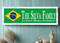 Solid Wood Brazil Flag Family Name Sign Custom Brazilian Wedding Gift