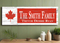 Wooden Canadian Flag Family Name Sign Solid Wood Name and Established Date