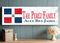 Solid Wood Dominican Flag Sign with Names or Established Date