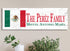 Solid Wood Mexican Flag Sign Personalized Wooden Family Name Sign