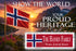Norwegian Flag Family Name Sign – Personalized Norway Heritage Plaque with Custom Names