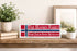 Norwegian Flag Family Name Sign – Personalized Norway Crossbar Plaque with Custom Names