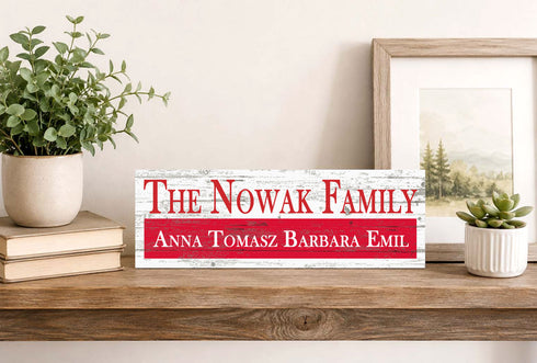 Polish Flag Family Name Sign – Personalized Poland Heritage Plaque with Custom Names