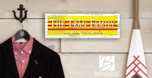 Vietnam Heritage Family Name Sign – Custom Vietnam Flag Wood Personalized Wall Decor