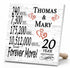 Personalized Anniversary Gift Plaque by Year With Names