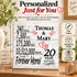 Personalized Anniversary Gift Plaque by Year With Names